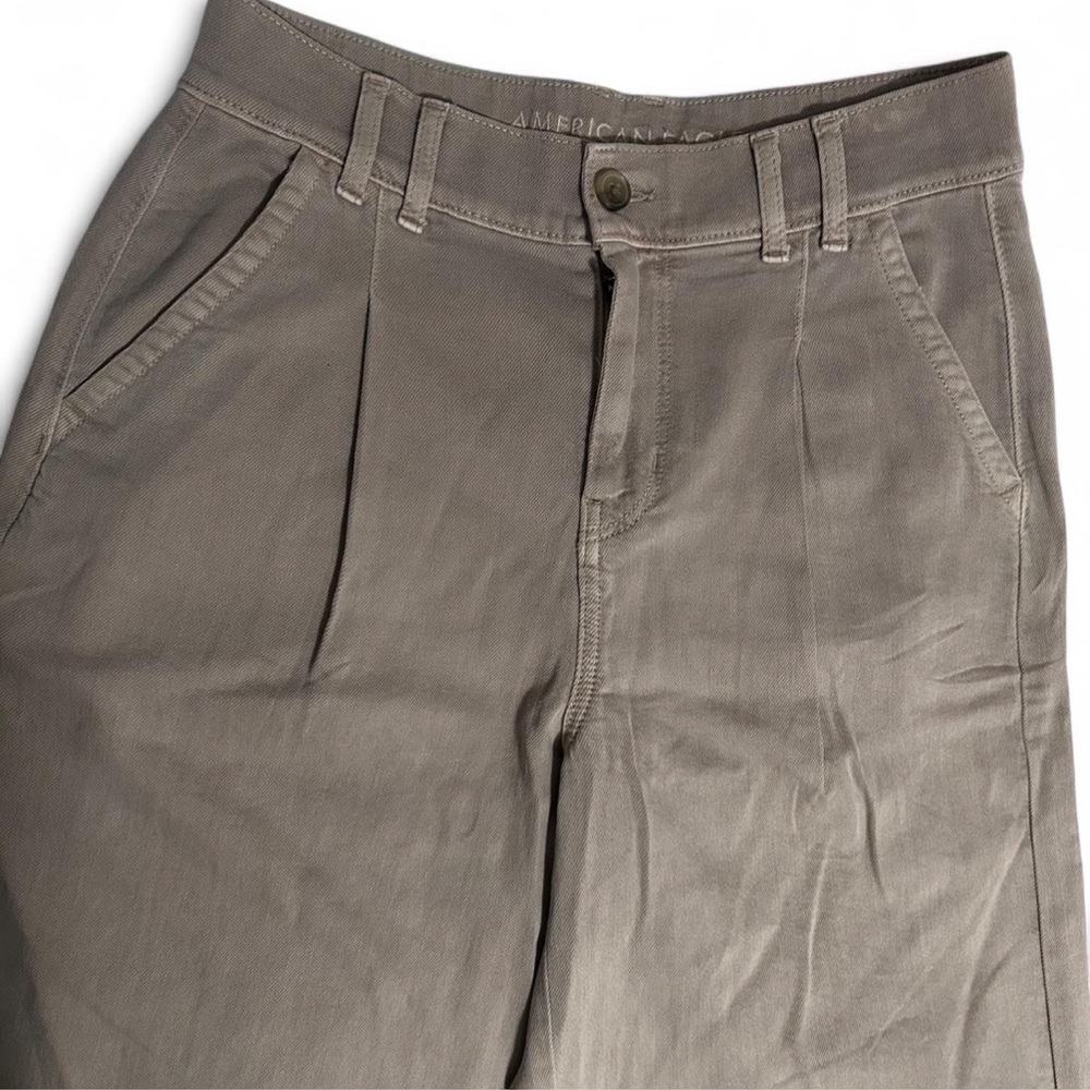 American Eagle tan wide leg pants